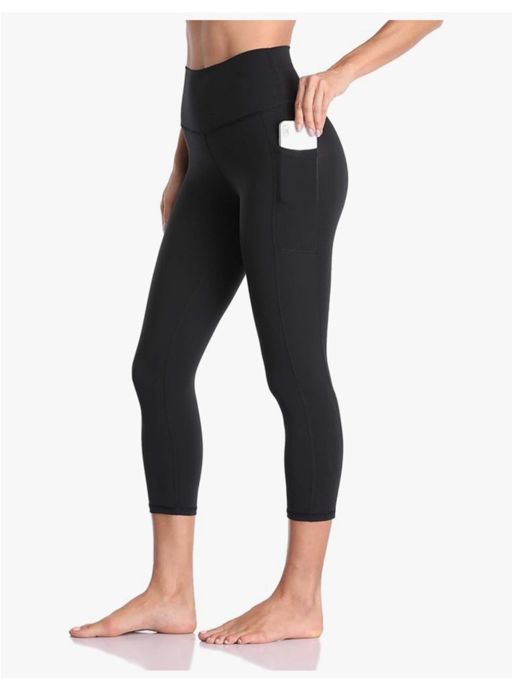 Colorfulkoala Women's High Waisted Yoga Capris 21" Inseam Leggings with Pockets